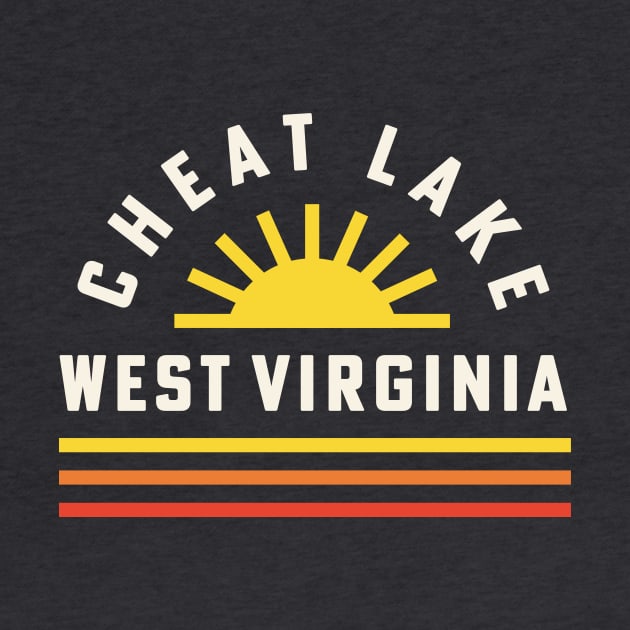 Cheat Lake West Virginia Camping Retro Vintage Sunshine by PodDesignShop